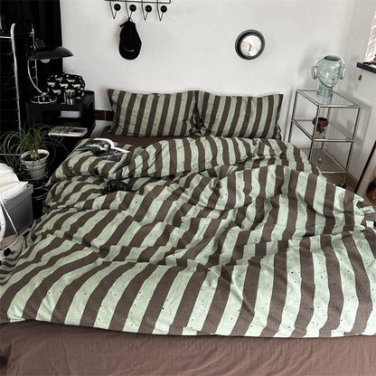 Liam Striped Bedding Set / Green