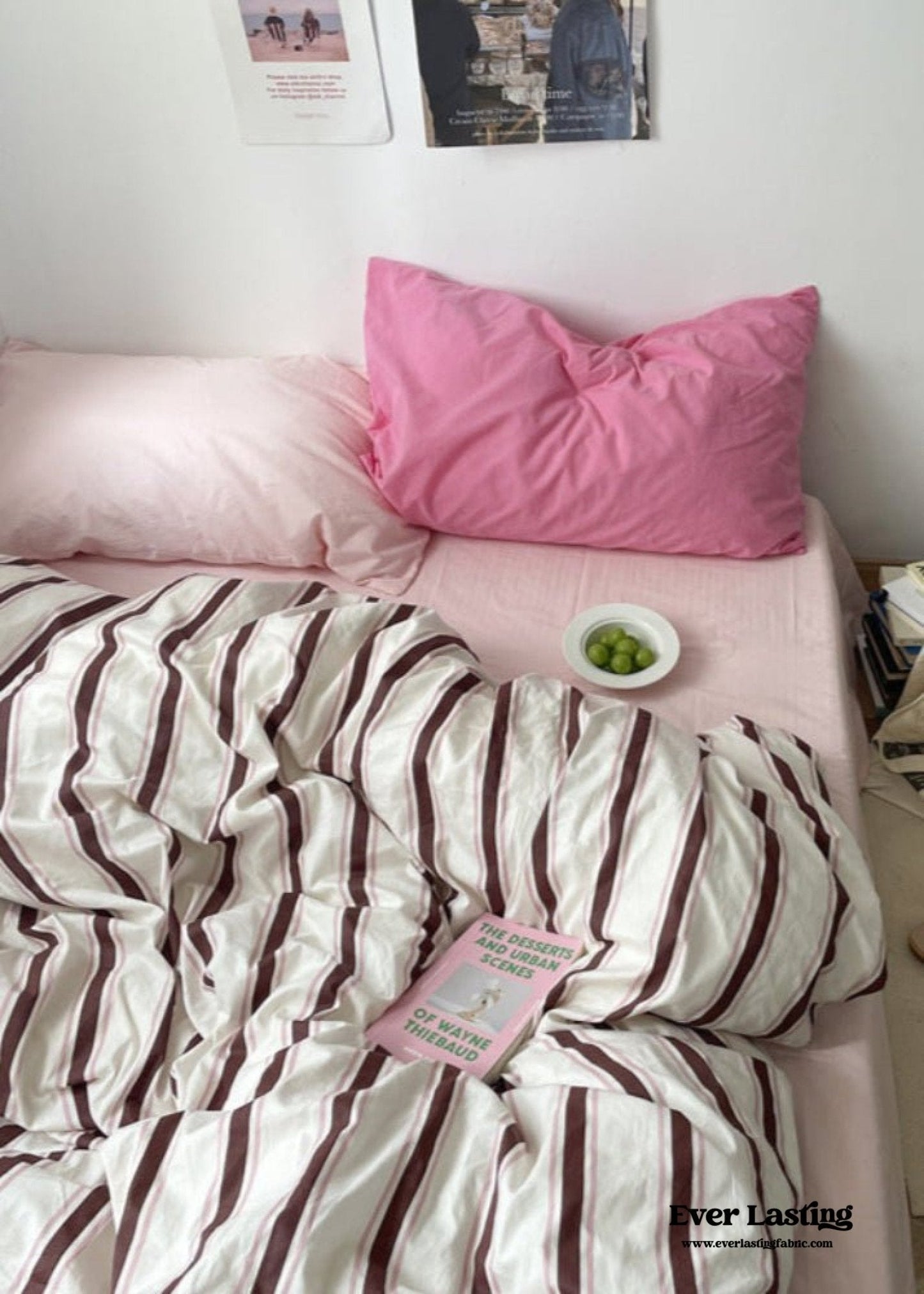Liam Striped Bedding Set / Pink