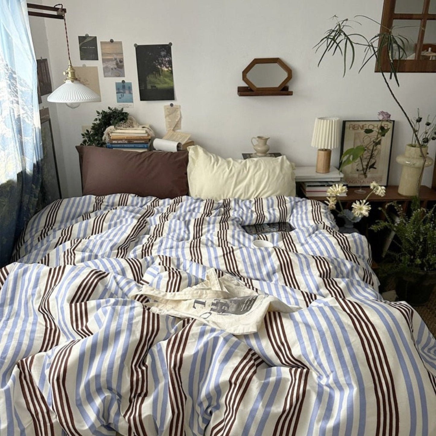 Liam Striped Bedding Set / Pink
