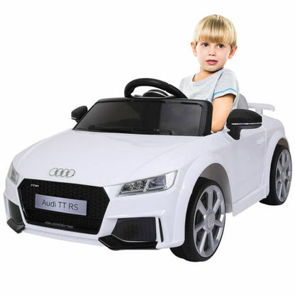 Licensed 12V Audi TT RS Remote Control Electric Ride-On Car for Kids with MP3 Player - White