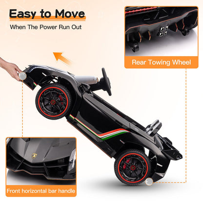 Licensed 12V Lamborghini 2-Seater Electric Ride-On Car for Kids with Remote Control