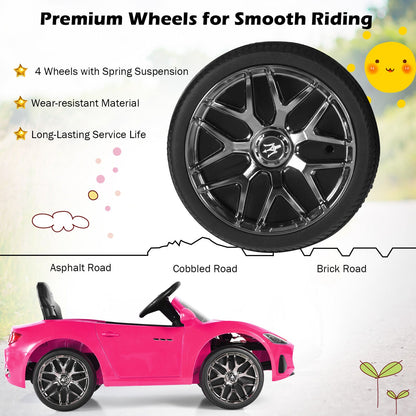 Licensed 12V Maserati GranCabrio Kids Ride-On Car with Lights and Remote Control