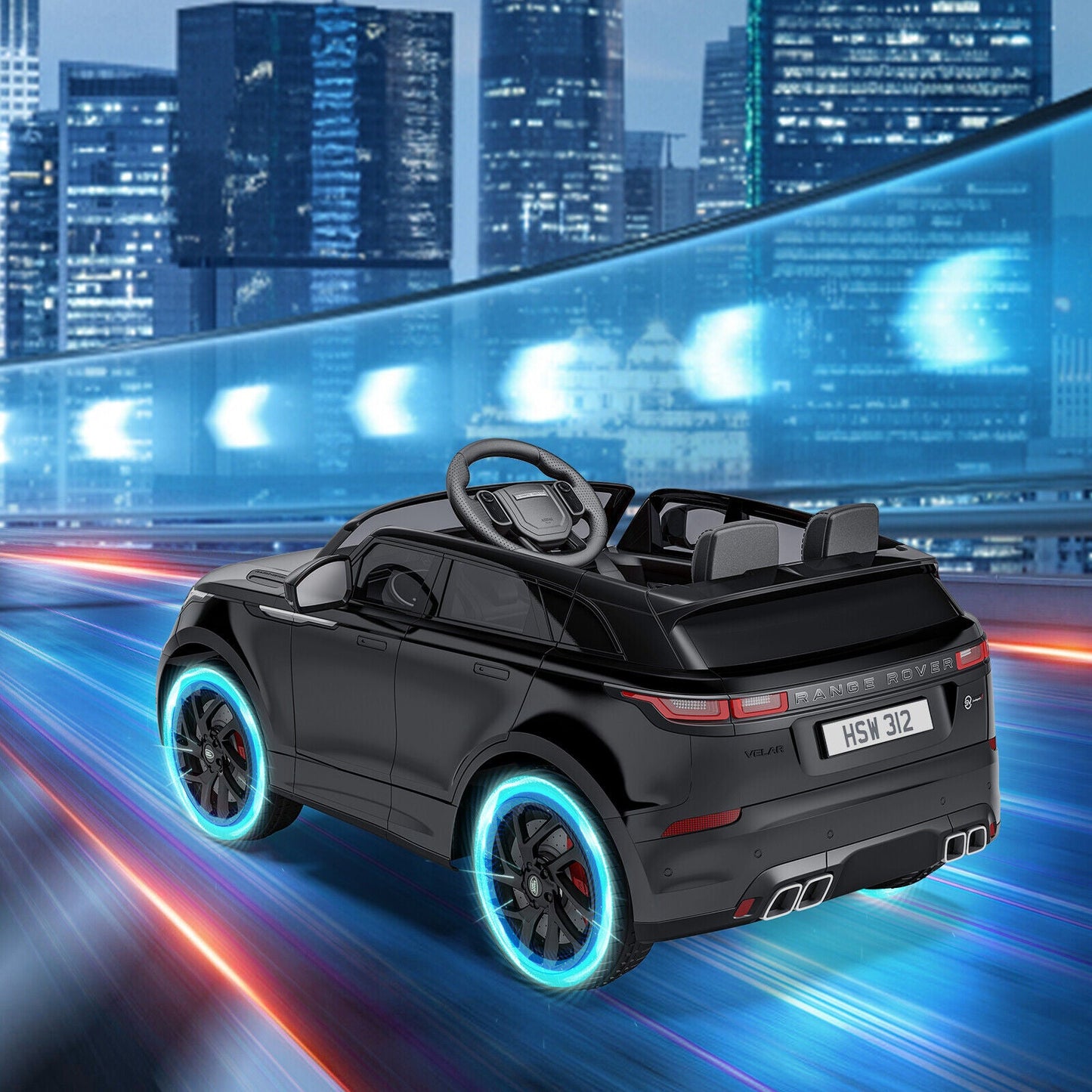Licensed 12V Rover Electric Ride-On Car for Kids with Remote Control and Music Player