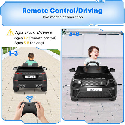 Licensed 12V Rover Electric Ride-On Car for Kids with Remote Control and Music Player