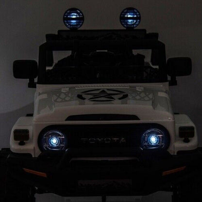 Licensed 12V Toyota FJ Cruiser Electric Ride-On Car for Kids with Remote Control and LED Lights