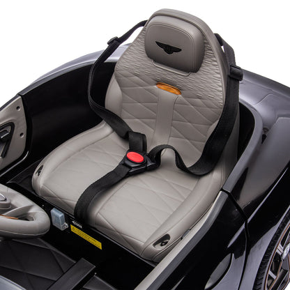 Licensed 2.4G Electric 12V 7A Kids Ride On Car with 3 Speeds - Bentley Black
