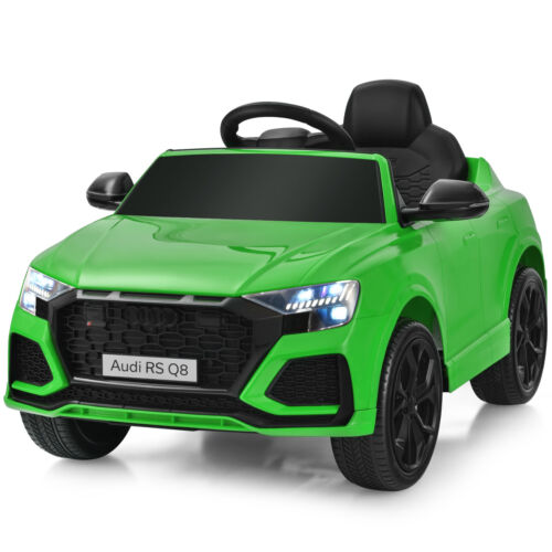 Licensed Audi RS Q8 12V Ride-On Car for Kids with Lights, Music, and Remote Control in Green