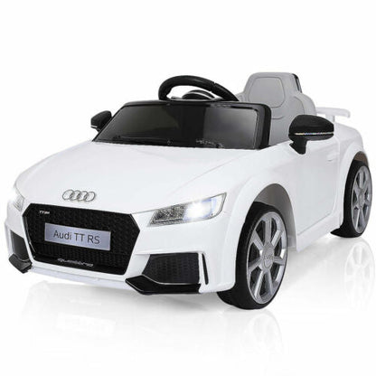 Licensed Audi TT RS Electric Ride-On Car for Kids with Remote Control and MP3 Player - White