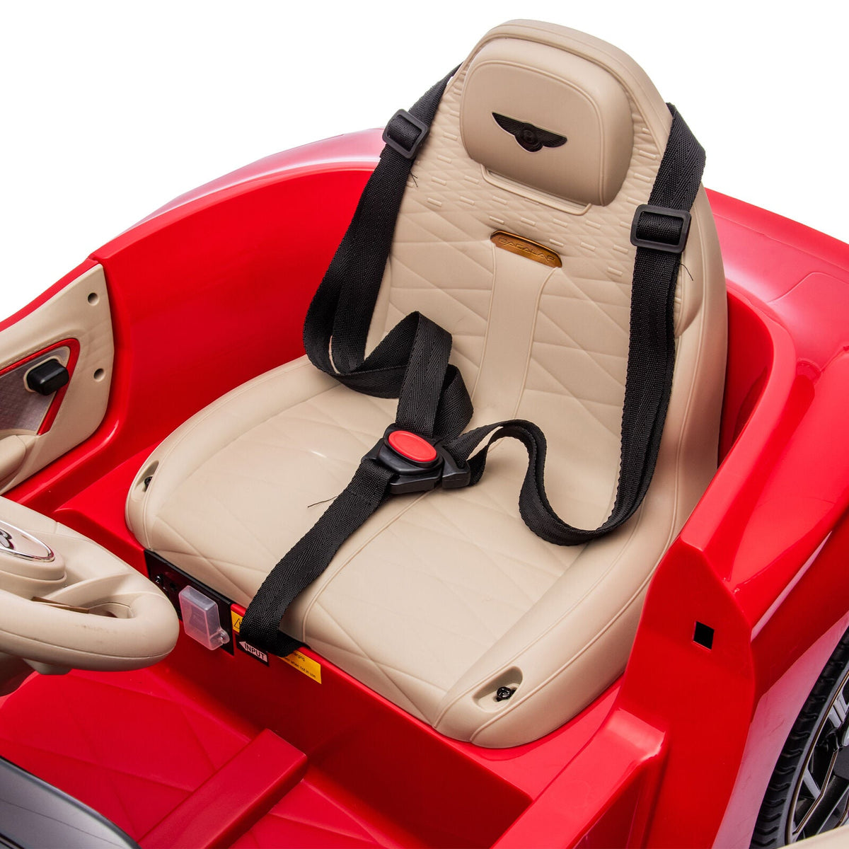 Licensed Bentley 2.4G Electric Ride-On Car for Kids - 3 Speeds, Remote Control, 12V Battery, Red