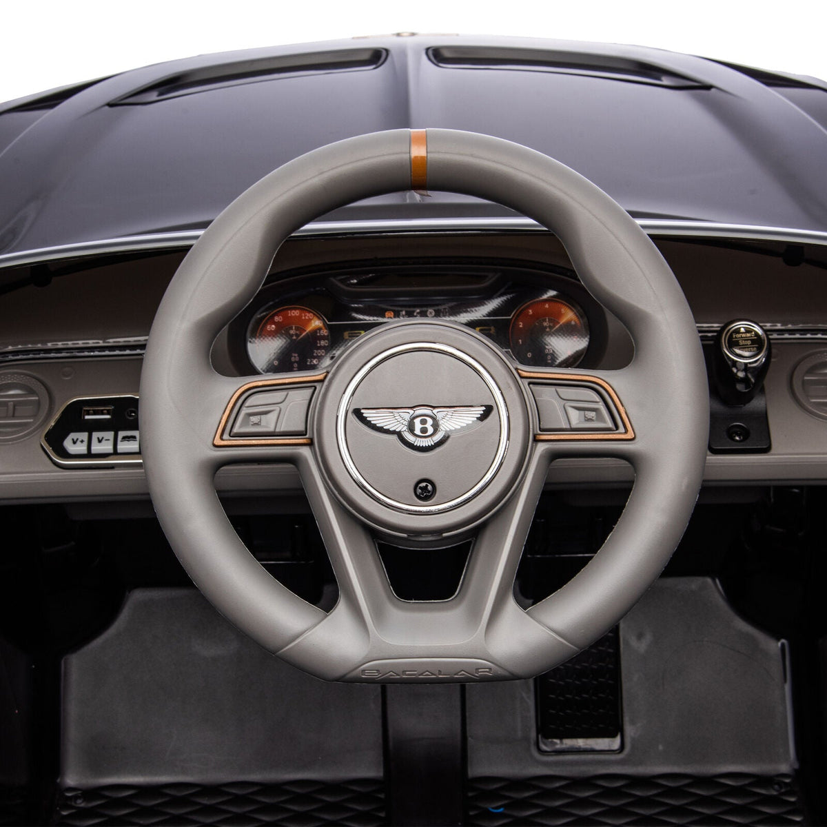 Licensed Bentley 2.4G RC Kids Ride On Car with 3 Speeds - Electric 12V 7A in Sleek Black