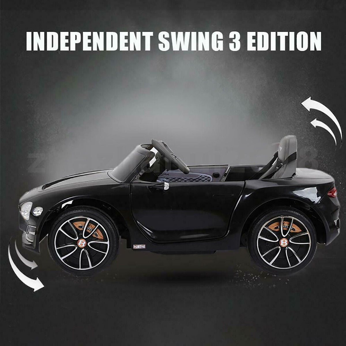 Licensed Bently Style 12V Electric Ride-On Car for Kids with Remote Control, LED Lights, and MP3 Player