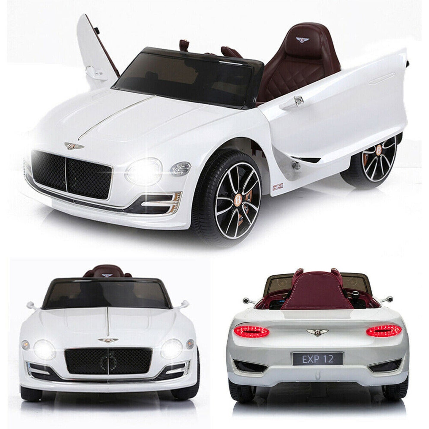 12V Licensed Bentley Electric Kids Ride On Car with Remote Control and LED Lights