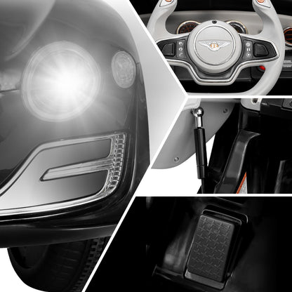 Licensed Bentley Style 12V Electric Ride-On Car for Kids with Remote Control and MP3 Player - Perfect Gift for Kids