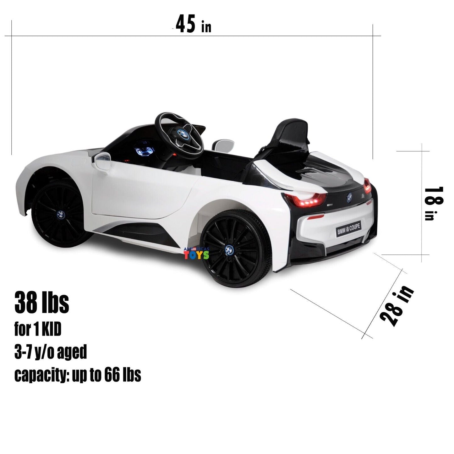 Licensed BMW 12V RC Ride-On Coupe for Kids with MP3 Player - Available in Multiple Colors
