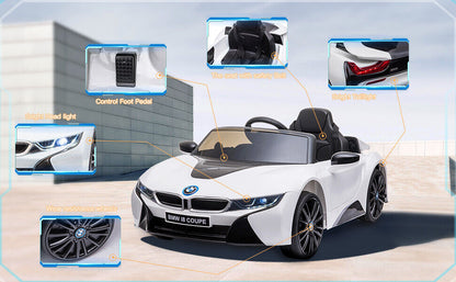 Licensed BMW I8 Style 12V Electric Ride-On Car for Kids with Remote Control
