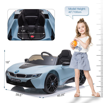 Licensed BMW I8 Electric Ride-On Car for Kids with Remote Control - Blue