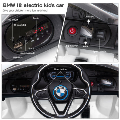 Licensed BMW I8 Style 12V Electric Ride-On Car for Kids with Remote Control