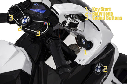 Licensed BMW Kids Motorcycle with MP3 Player and EVA Wheels - Available in Multiple Colors