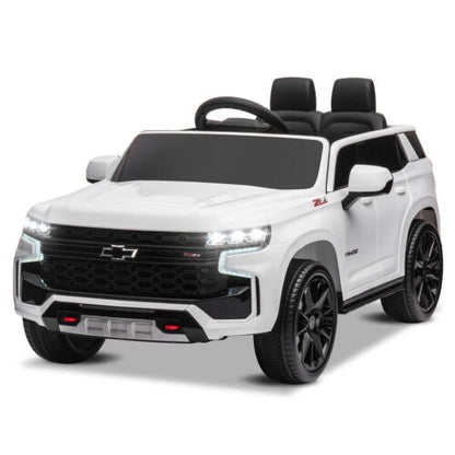 Licensed Chevrolet Silverado GMC 12V Ride-On Car Truck for Kids - White