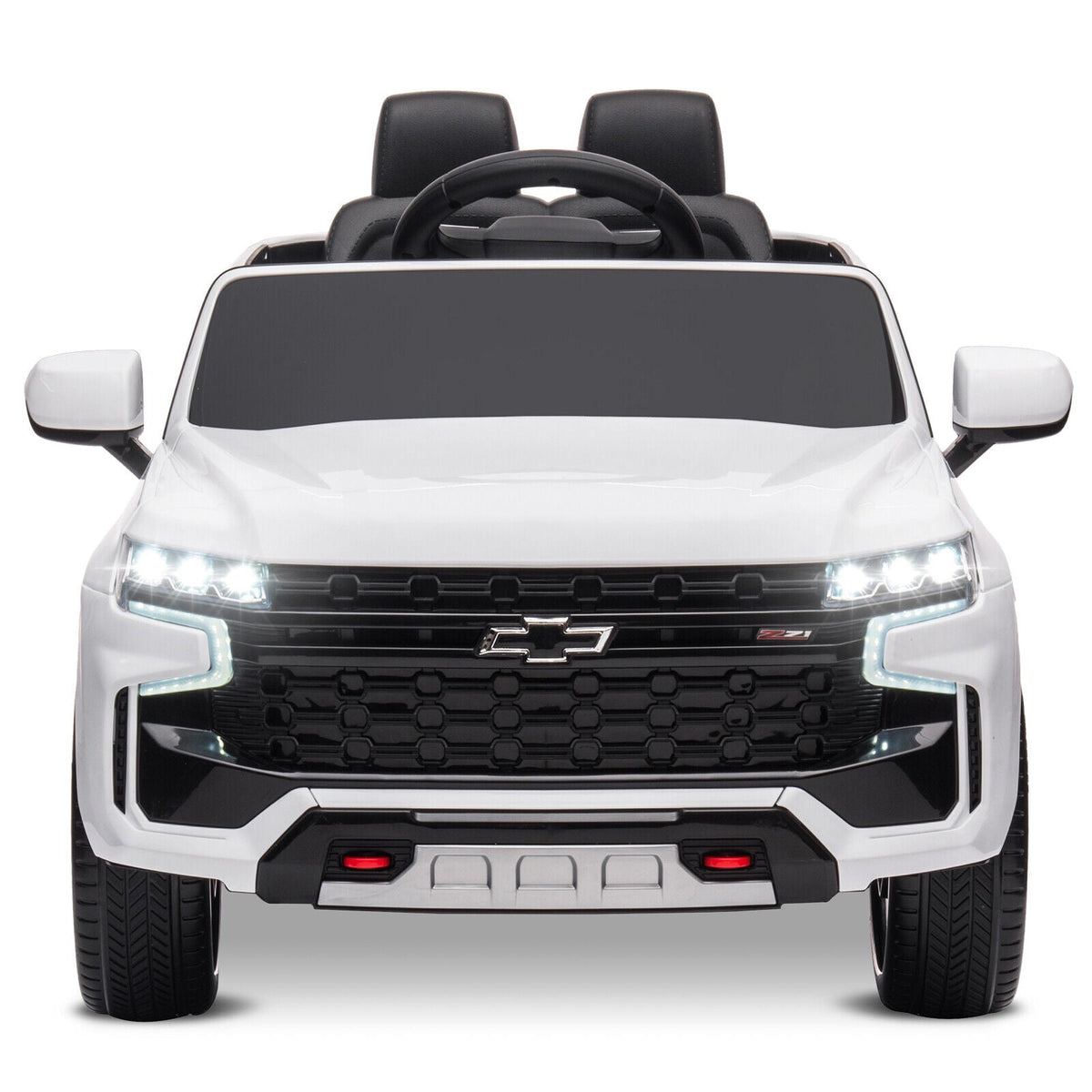Licensed Chevrolet Silverado GMC 12V Ride-On Car Truck for Kids - White
