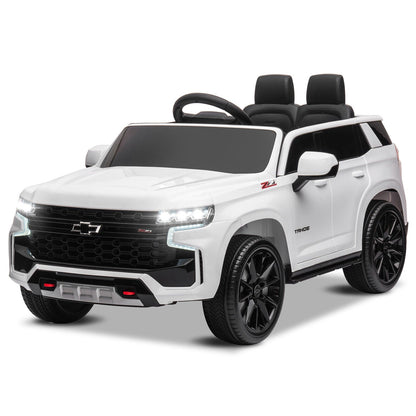 Licensed Chevrolet Silverado GMC 12V Ride-On Car Truck for Kids - White