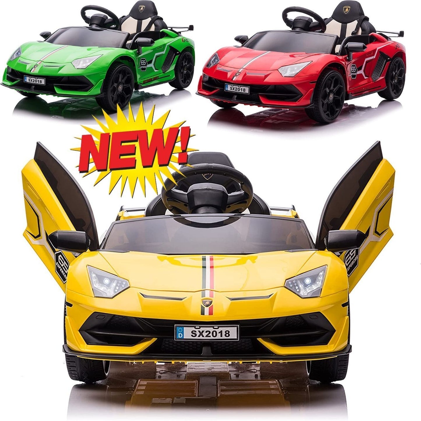 Licensed Lamborghini Electric Ride-On Car for Kids - Perfect Xmas or Bday Gift!