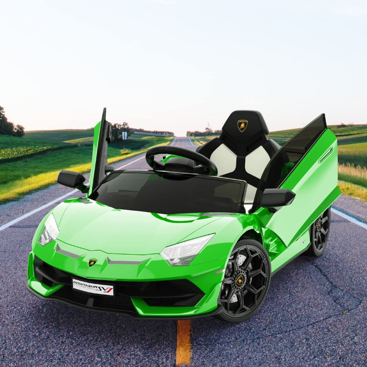 Licensed Lamborghini Kids Ride On Sports Car with Remote Control - 12V Electric Gift