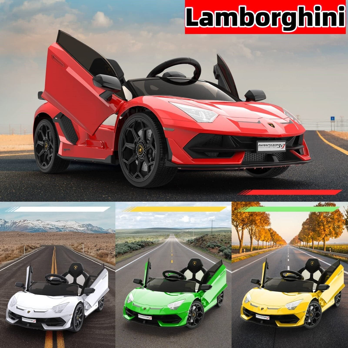 Licensed Lamborghini McLaren 12V Electric Ride-On Car for Kids with Remote Control