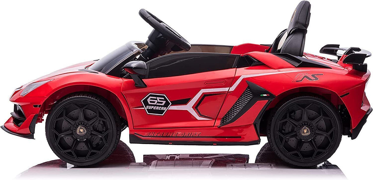 Licensed Lamborghini Ride-On Car Toy with Hydraulic Door and 3-Speed Function - 2x35W Motor, 12V Battery