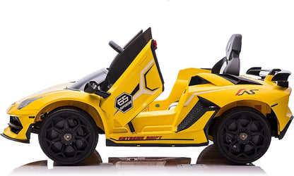 Licensed Lamborghini Ride-On Car Toy with Hydraulic Door and 3-Speed Function - 2x35W Motor, 12V Battery
