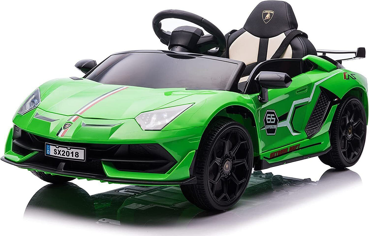 Licensed Lamborghini Ride-On Car Toy with Hydraulic Door and 3-Speed Function - 2x35W Motor, 12V Battery