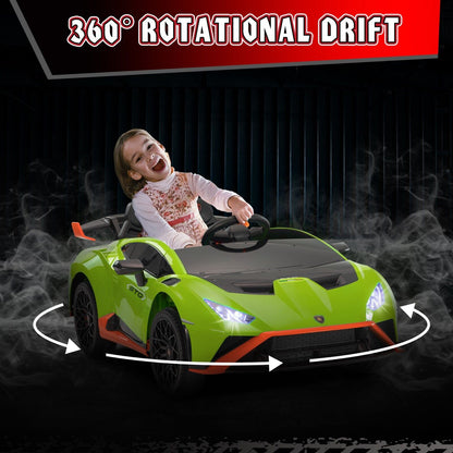 Licensed Lamborghini STO Electric Ride-On Car for Kids with Remote Control - 12V