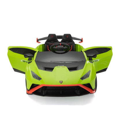 Licensed Lamborghini STO Ride On Car for Kids with RC and Music - 12V Electric Vehicle