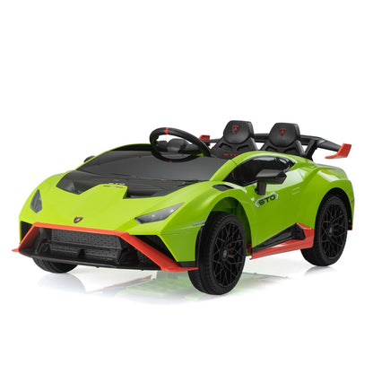 Licensed Lamborghini STO Ride On Car for Kids with RC and Music - 12V Electric Toy Vehicle