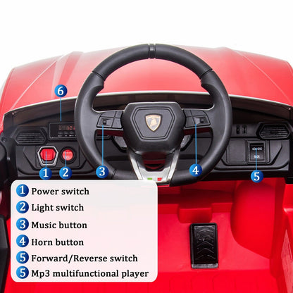 Licensed Lamborghini Urus SUV Ride-On Car for Kids with Remote Control and MP3 Player - 12V