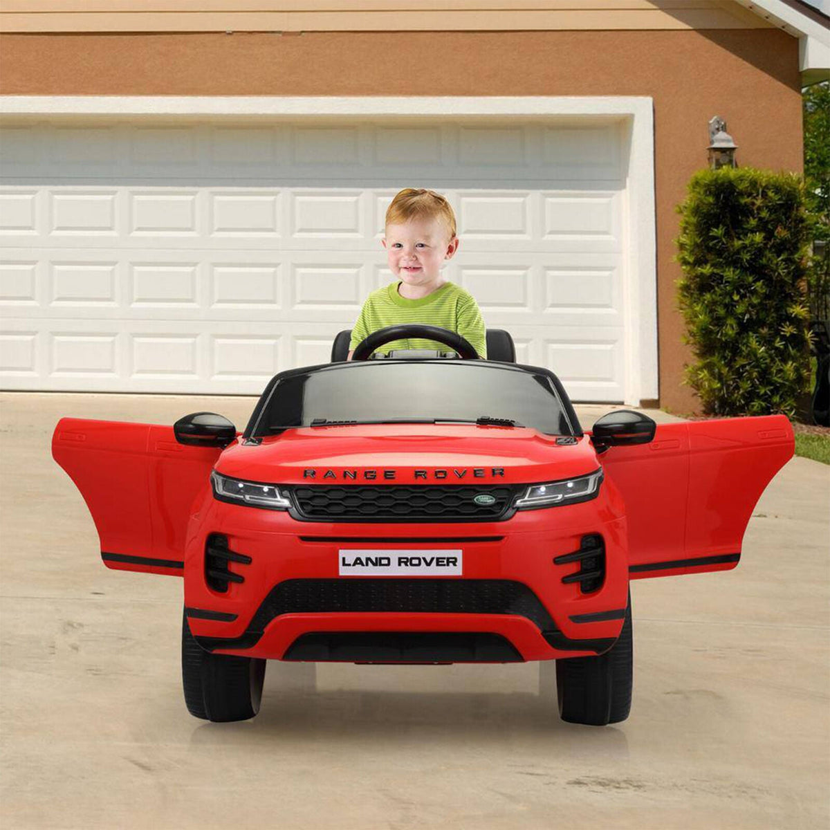 Licensed Land Rover 12V Electric Ride-On Toy for Kids, Red (Open Box)