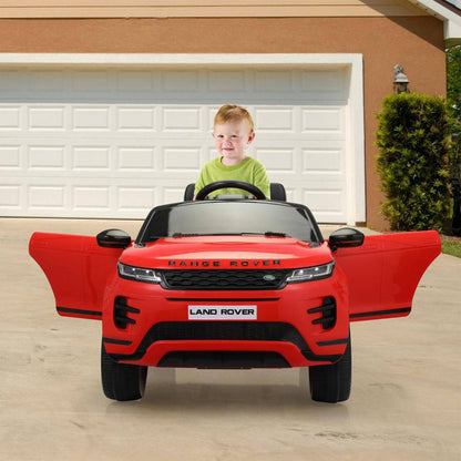 Licensed Land Rover Ride On Toy Car for Kids - 12V Electric Battery Powered, Red