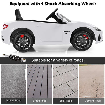 Licensed Maserati GranCabrio 12V Ride On Car with Remote Control and Music for Kids