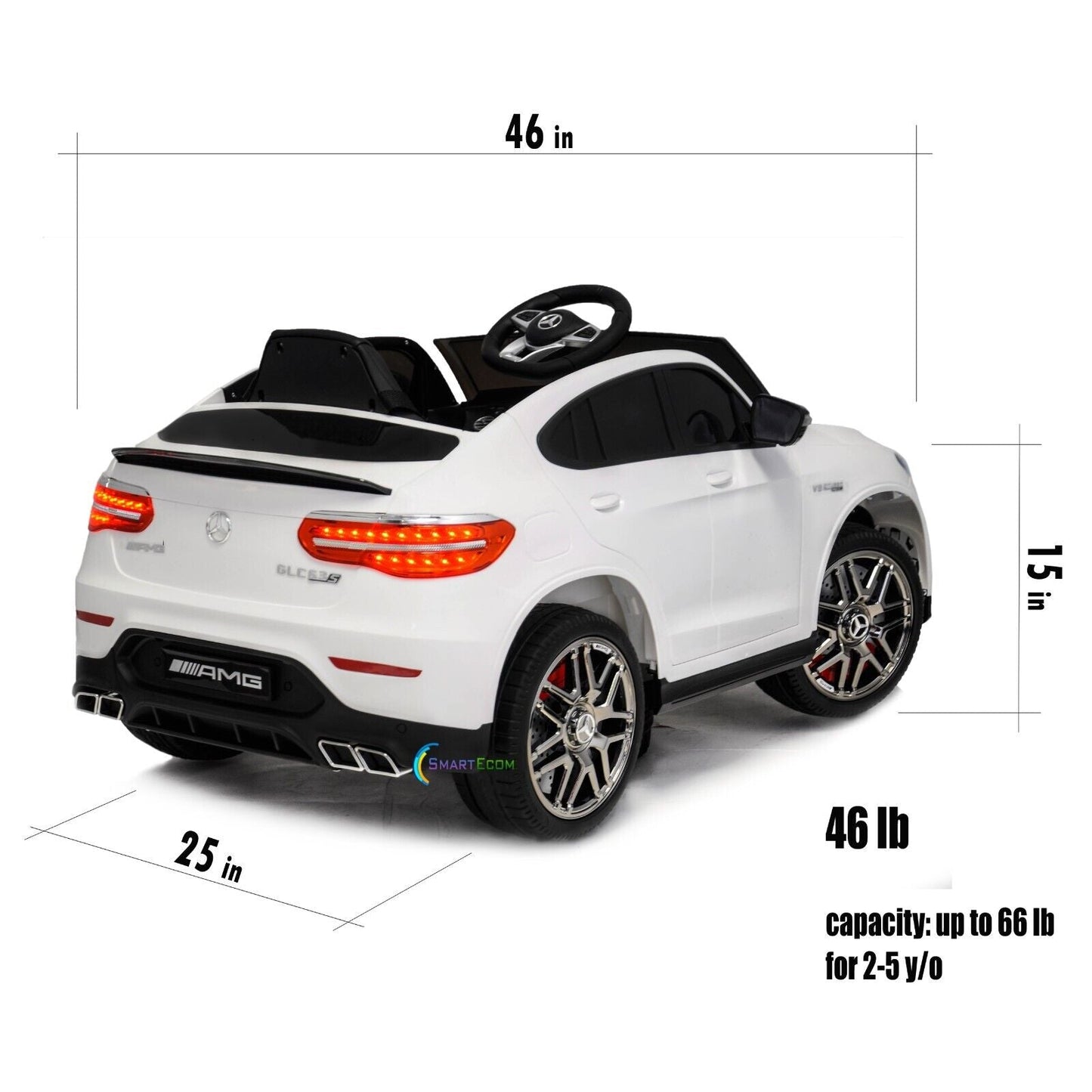 Licensed Mercedes-Benz 12V One Seater Car with R/C and MP3 - Available in Multiple Colors