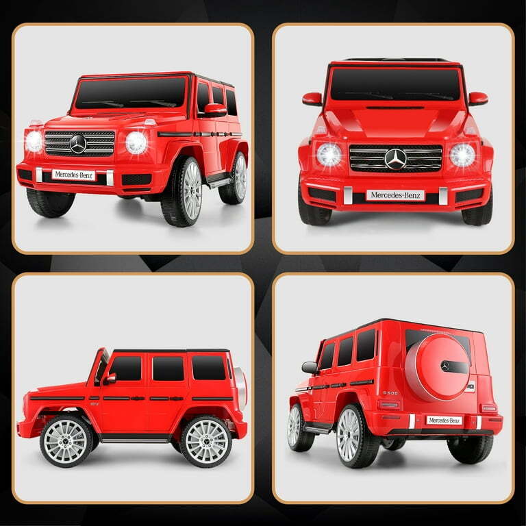 Licensed Mercedes-Benz 12V Ride On Car for Kids with Remote Control and LED Lights - 3 Speed Options