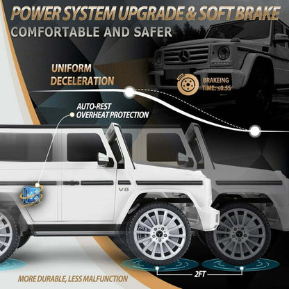 Licensed Mercedes-Benz 12V Ride On Car for Kids with Remote Control and LED Lights - 3 Speed Options