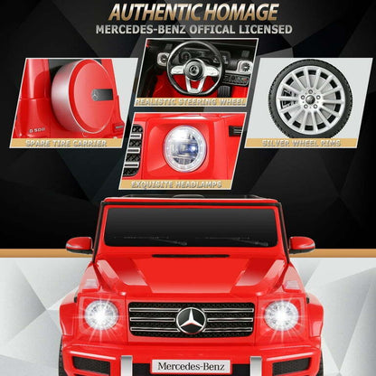 Licensed Mercedes-Benz 4-Wheel Ride-On Car for Kids with Remote Control and LED Lights