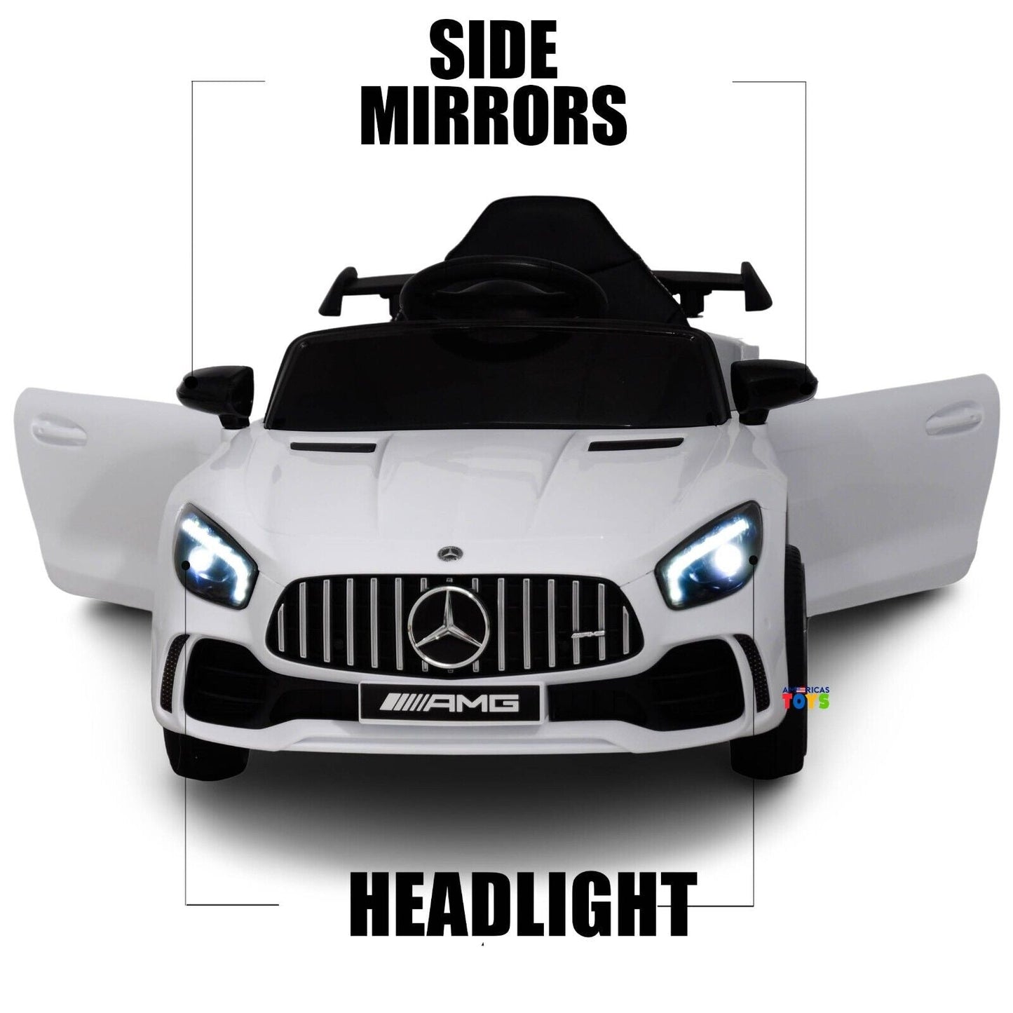 Licensed Mercedes-Benz 12V Ride-On Car with RC Control, MP3 Player, and Multiple Color Options for Kids