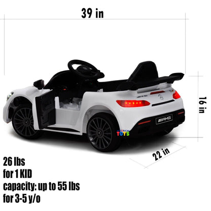 Licensed Mercedes-Benz 12V Ride-On Car with RC Control, MP3 Player, and Multiple Color Options for Kids