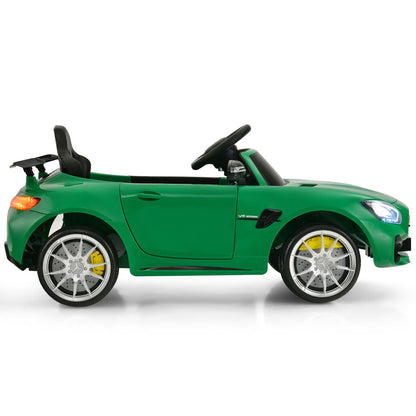 Licensed Mercedes Benz AMG GTR 12V Ride On Car with Remote Control & MP3 Player for Kids - Green