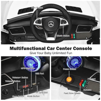 Licensed Mercedes Benz Electric Ride-On Car for Kids with MP3 and Remote Control