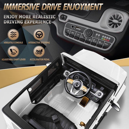 Licensed Mercedes-Benz G500 12V Ride-On Car with Remote Control and AUX/USB Connectivity for Kids