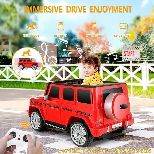Licensed Mercedes-Benz G500 4WD Kids Ride-On Car with Remote Control & USB
