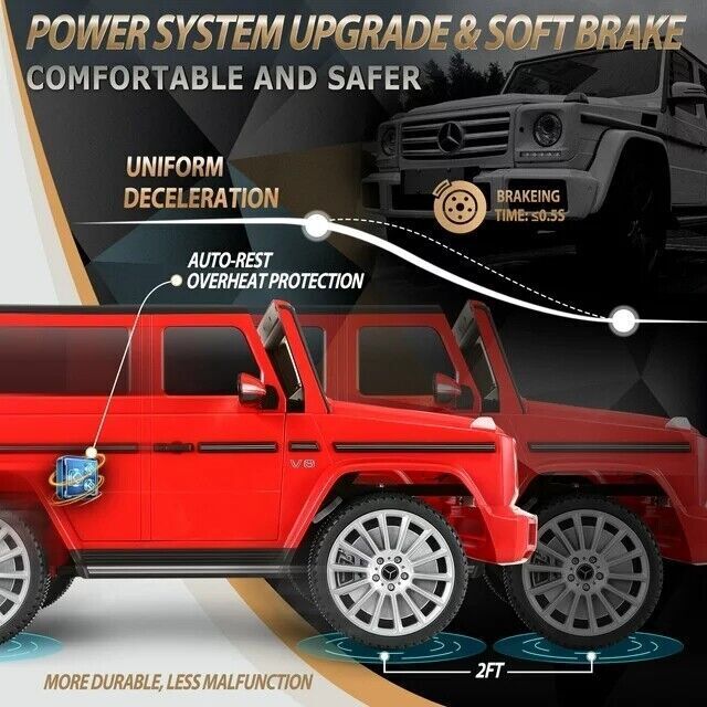 Licensed Mercedes-Benz G500 4WD Kids Ride-On Car with Remote Control and Music