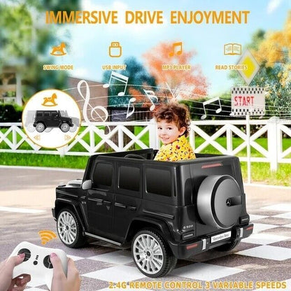 Licensed Mercedes-Benz G500 4WD Kids Ride-On Car with Remote Control and Music - 12V